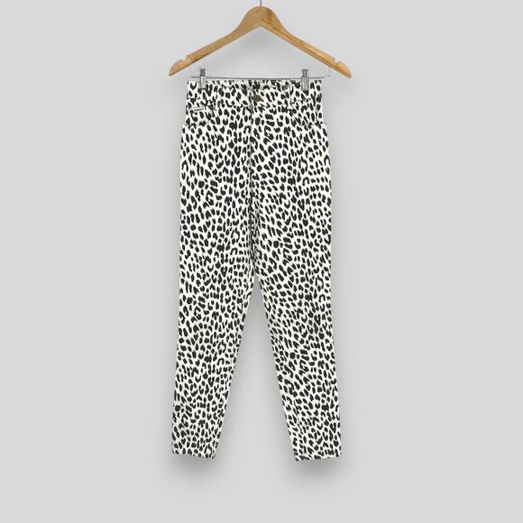 TARK’1 Leopard Print Jeans Vintage French-Made Skinny Pants - Picture 1 of 7
